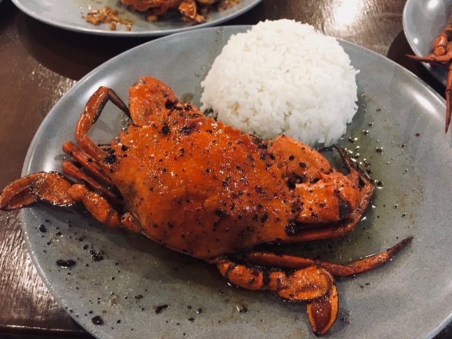 BLACK PAPER CRAB With 1Rice